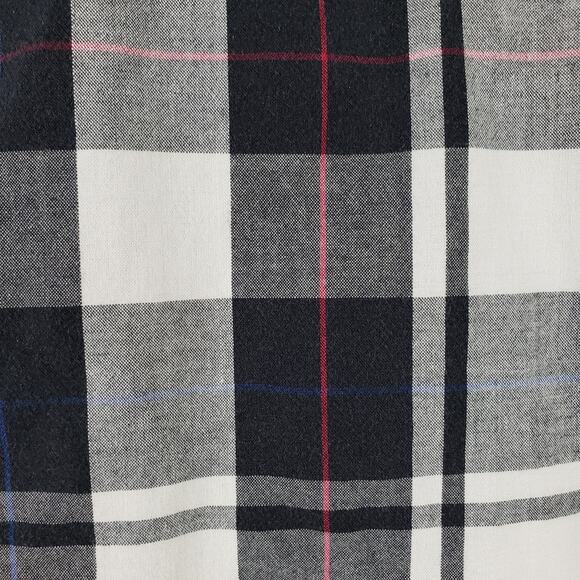 Foxcroft Womens Size 16 Shaped Fit Plaid Button Down Black Buffalo Check Cowgirl - Picture 10 of 10